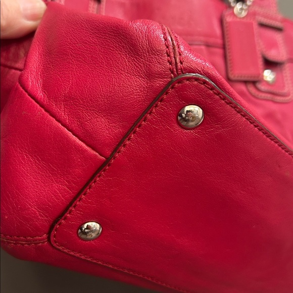 Coach Red Leather Soho Shoulder Bag EUC - Picture 13 of 13